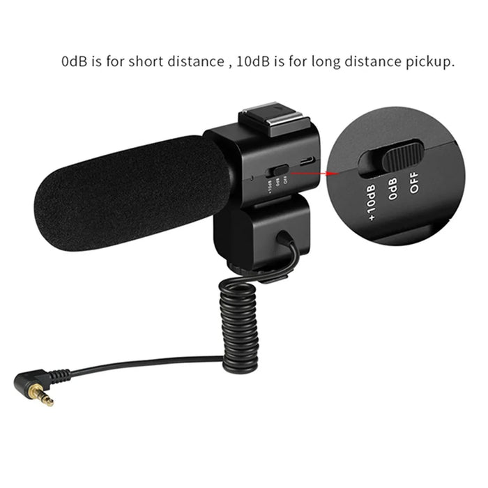 ORDRO CM520 3.5mm Plug Video Recording Shotgun Microphone Noise Reduction Mic for Camera - 6
