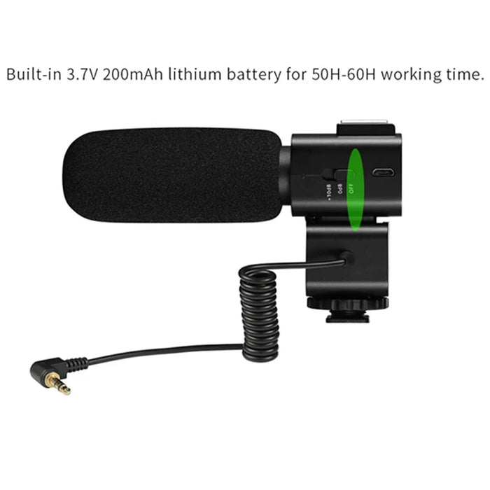 ORDRO CM520 3.5mm Plug Video Recording Shotgun Microphone Noise Reduction Mic for Camera - 7