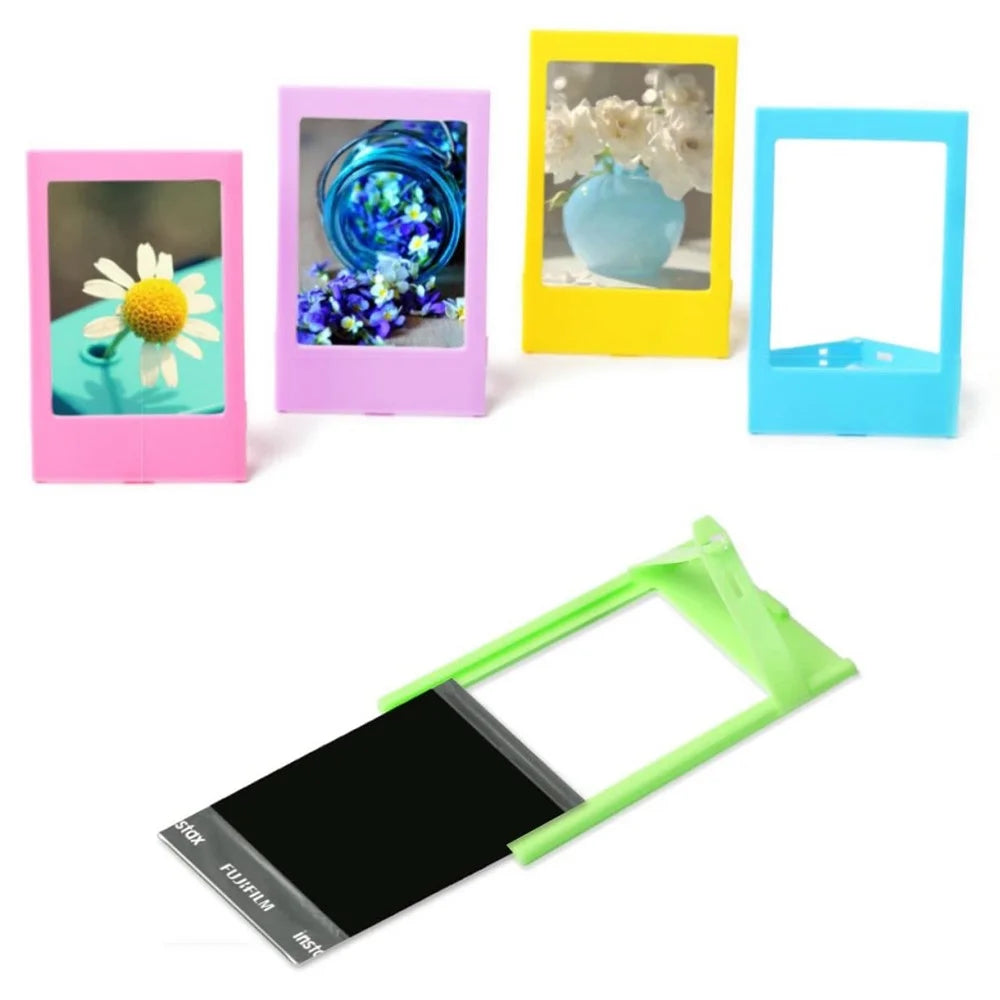 For Fujifilm Instax mini 12 / 11 / 9 / 8+ / 8 PU Leather Camera Bag with Photo Frame Album Stickers Kit Set - Mint Green - 5