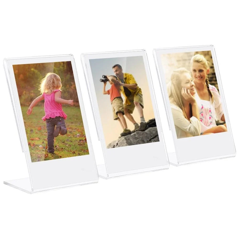 3Pcs Acrylic Photo Frame for Fujifilm Instax Mini 12 / 11 / 9 / 8 Tabletop Transparent Display 3" Photo Album Stand - 2