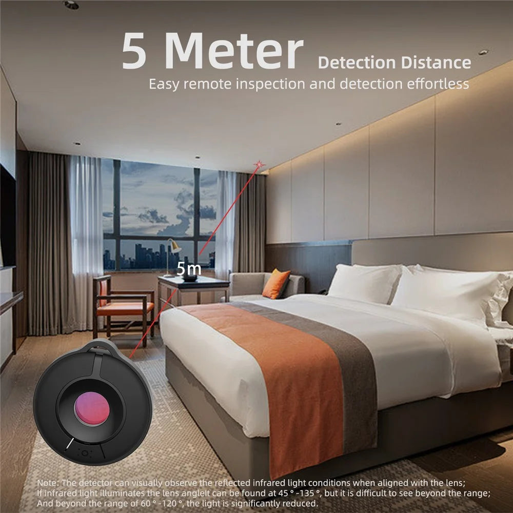 S600 Mini Travel Hotel Dressing Room Camera Finder Infrared Sensing Hidden Camera Detector - Black - 6