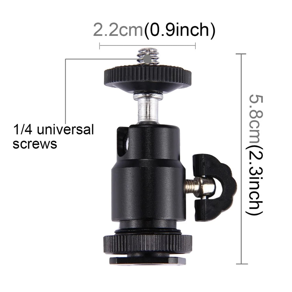 PULUZ PU211 Mini Ball Head Hot Shoe Tripod Head 1 / 4 inch Tripod Screw Head with Lock - 5