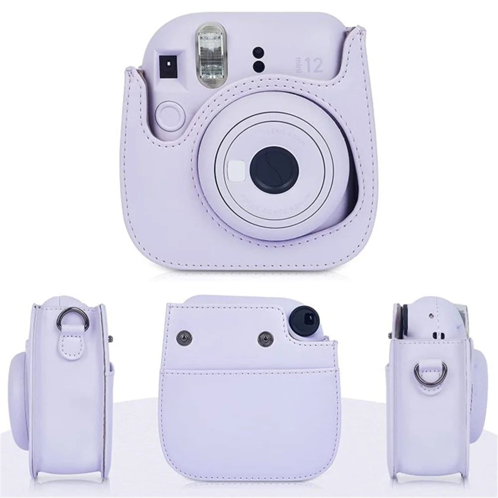 For Instax Mini 12 7-in-1 Accessories Kit Camera Bag Album Photo Frame Stickers Lens Set - Purple - 5