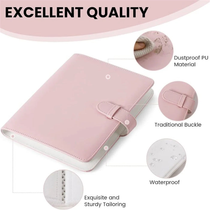 For Instax 3-inch Photos 256 Pockets PU Leather+PVC Album Frame Stickers Set 7-in-1 Accessories Kit - White - 2