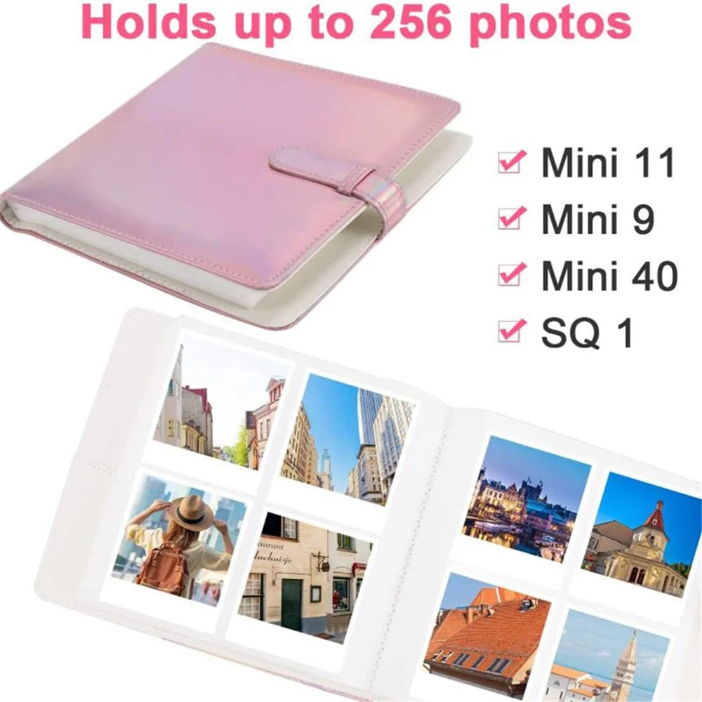 Accessories Kit for Instant Camera Parts with PU Leather Album, Acrylic Photo Frames, Stickers - Brown - 5