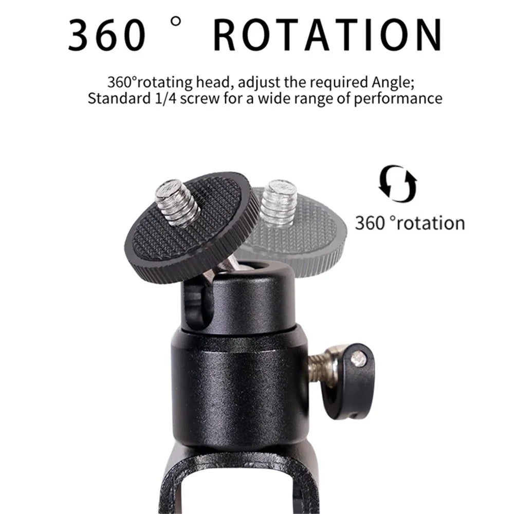 C038 1 / 4" Screw Aluminum Alloy Laptop Monitor Clip Fill Light Holder for Live Broadcast Conference - 5