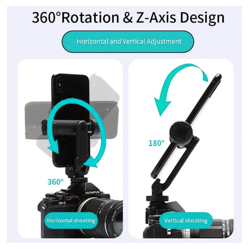 JMARY BH-05 Camera Smartphone Clamp Bracket 360-Degree Rotating Mount Holder - 2