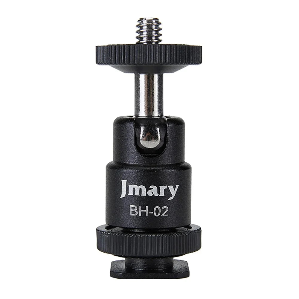 JMARY BH-02 360-Degree Rotating Tripod Adapter with 1 / 4 Screw for LED Lights, Monitors, Mic, Camera - 2