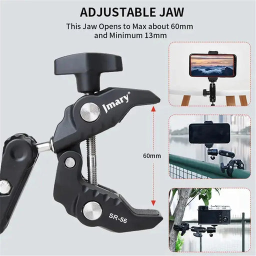 JMARY SR-56 For GoPro Action Camera Phone Holder Aluminum Camera Mount Clamp - 2