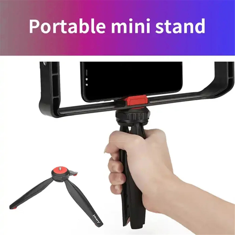 JMARY MT-33 ABS Video Recording Vlog Mobile Phone Rig Cage with Tripod - 2