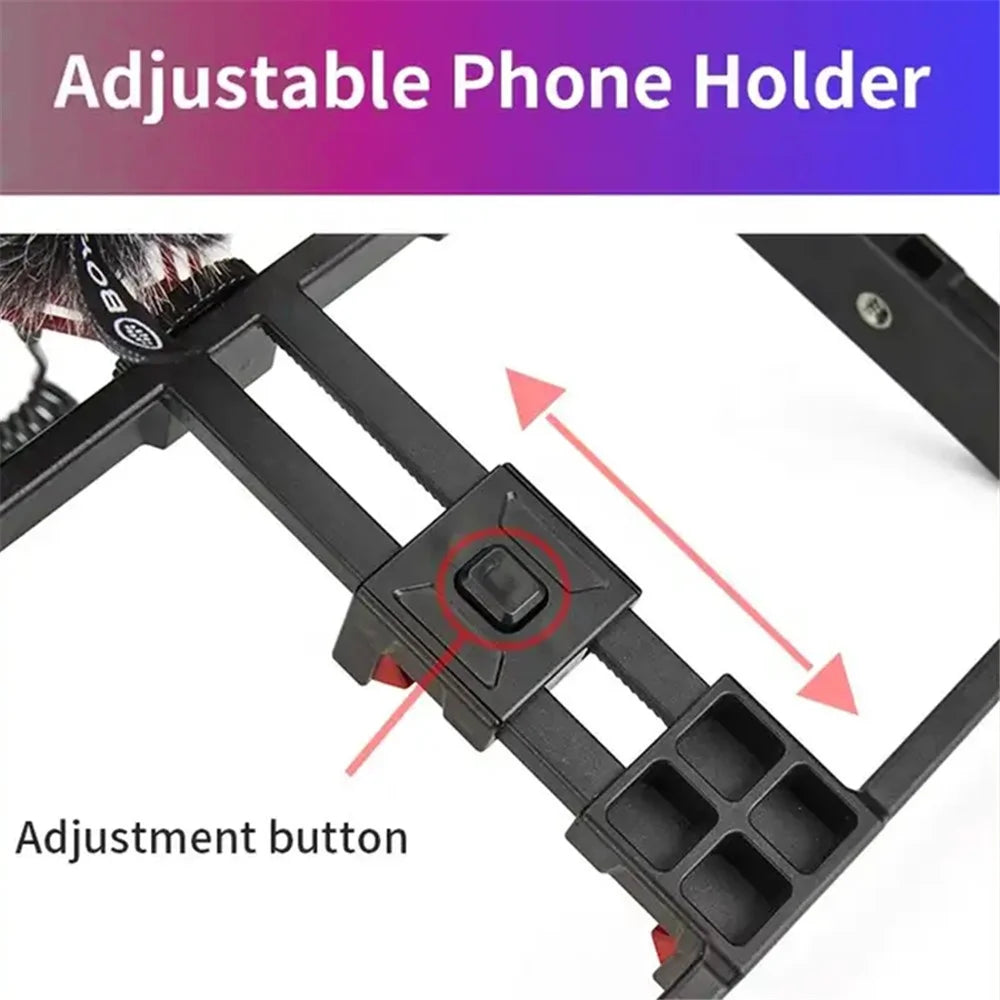JMARY MT-33 ABS Video Recording Vlog Mobile Phone Rig Cage with Tripod - 5