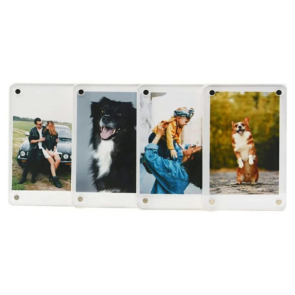 4Pcs / Set 3-inch Polaroid Picture Frames Fridge Magnetic Sticker for Fujifilm Instax Mini 12 11 9 - 1