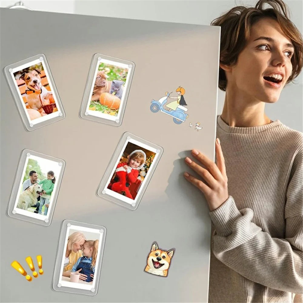 4Pcs / Set 3-inch Polaroid Picture Frames Fridge Magnetic Sticker for Fujifilm Instax Mini 12 11 9 - 2
