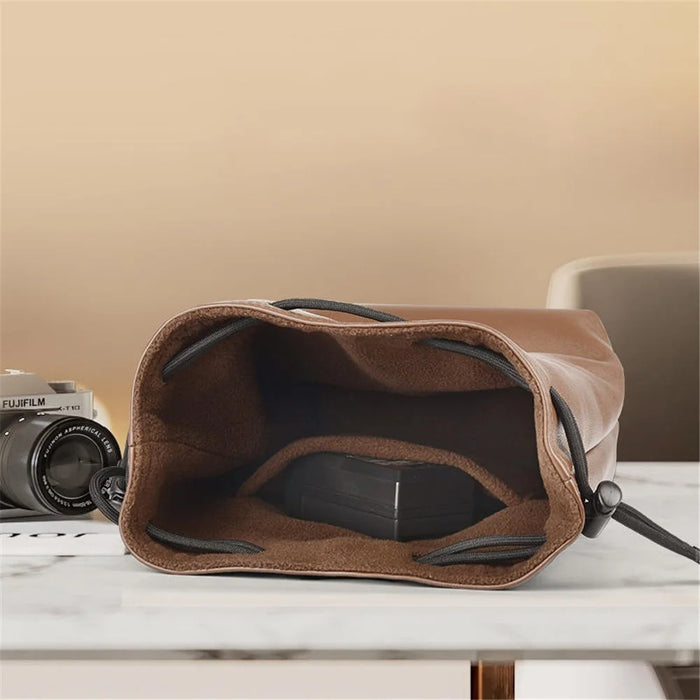 CWATCUN H60 For Canon Nikon Sony Waterproof PU Leather Camera Lens Bag, Size M - 3