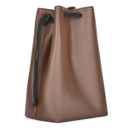 CWATCUN H60 Anti-scratch Camera Lens Bag PU Leather Drawstring Pouch, Size L - 1