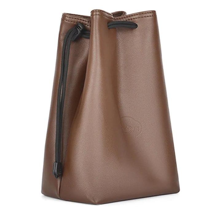 CWATCUN H60 Anti-scratch Camera Lens Bag PU Leather Drawstring Pouch, Size L - 1