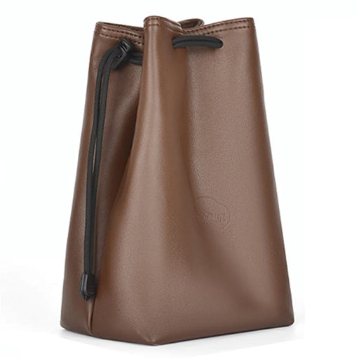 CWATCUN H60 Camera Lens Bag for Canon Nikon Sony PU Leather Drawstring Pouch, Size S - 1
