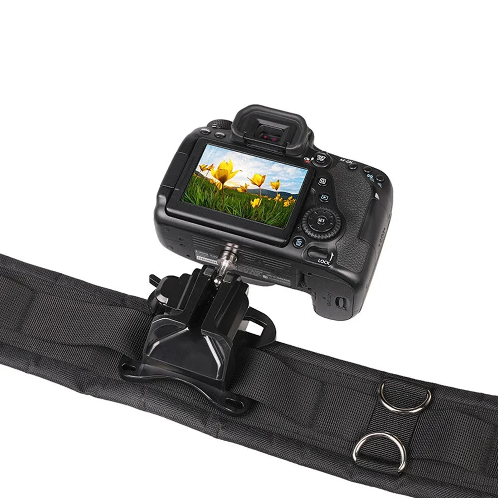 A648 Opened 1 / 4 Inch Screw Mount Quick Release Hanger ABS+Metal Camera Belt Clip Waist Belt Holster Holder - 4