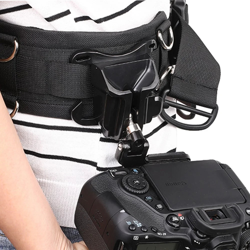 A648 Opened 1 / 4 Inch Screw Mount Quick Release Hanger ABS+Metal Camera Belt Clip Waist Belt Holster Holder - 7