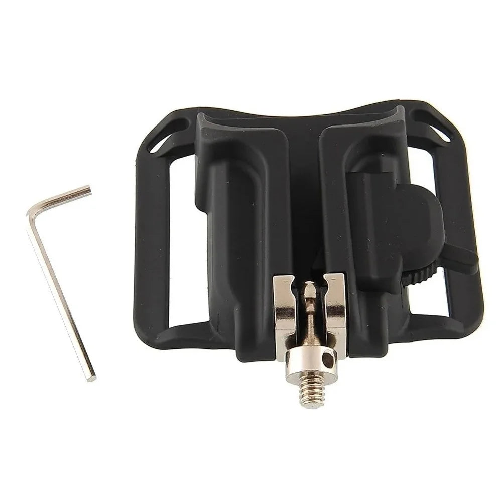 A649 Closed ABS+Metal Camera Belt Clip Waist Belt Holster Holder 1 / 4 Inch Screw Mount Quick Release Hanger - 1