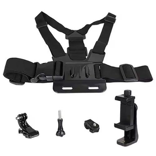 XD-27 Action Camera Mount Adjustable Chest Belt Nylon Strap with Phone Clip - 1