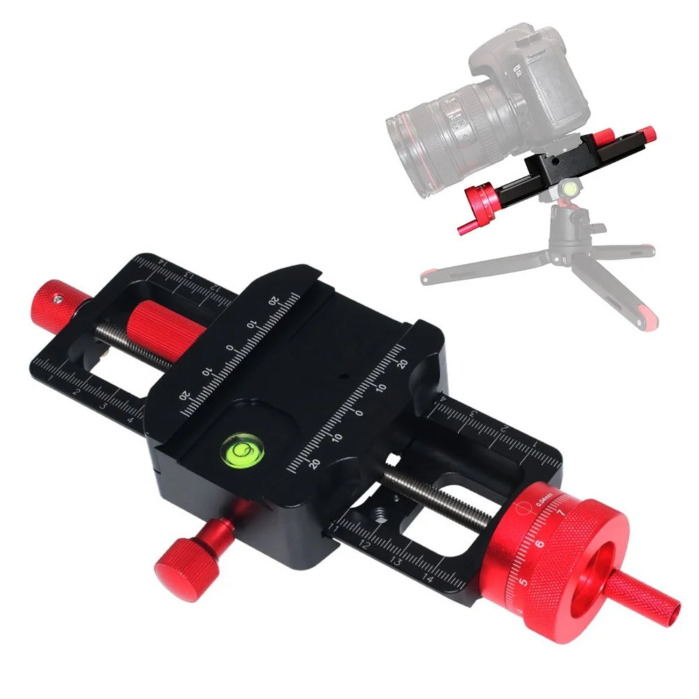 H045 Camera Tripod Slider Macro Slide Rail Photography Quick Release Plate Clamp Base - 1