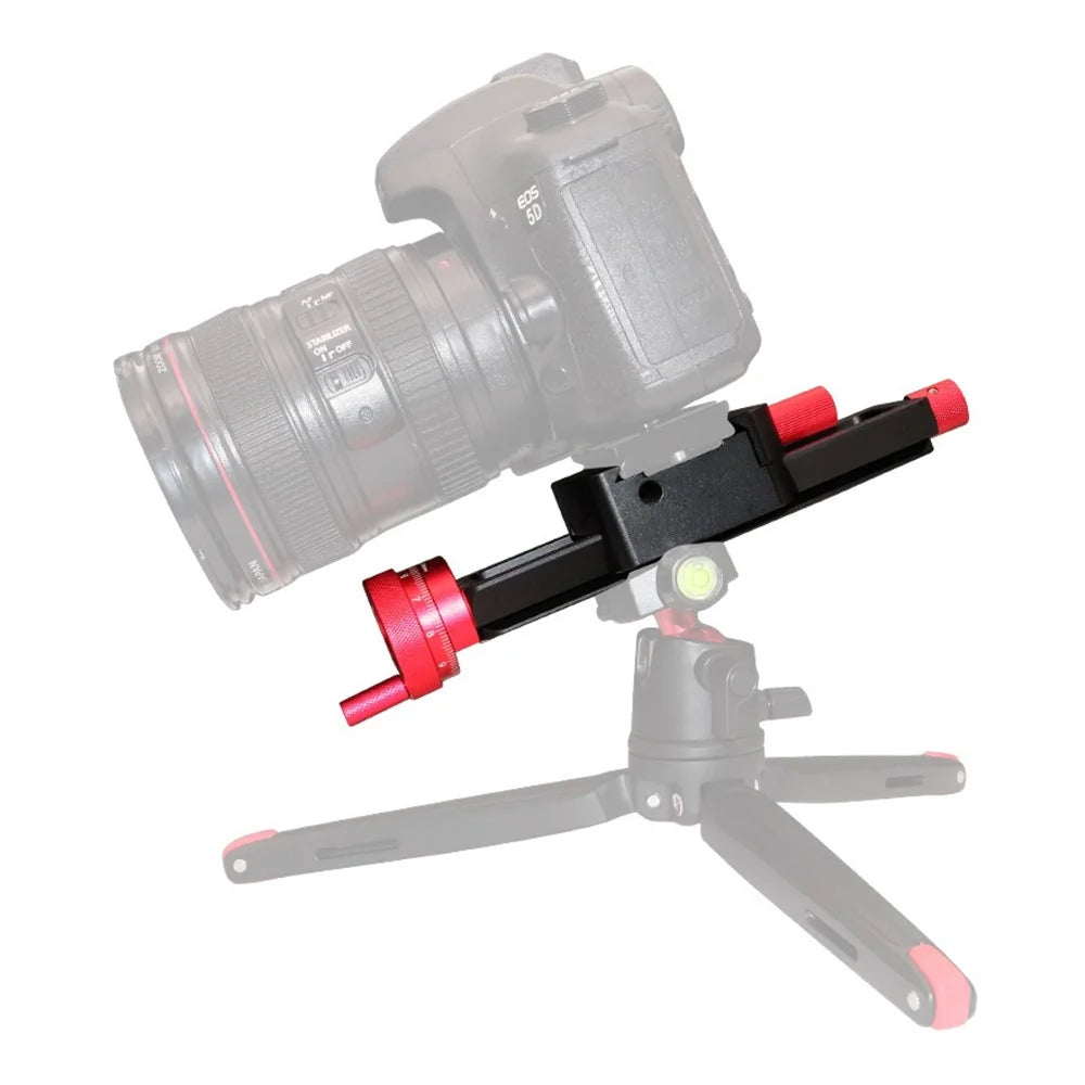 H045 Camera Tripod Slider Macro Slide Rail Photography Quick Release Plate Clamp Base - 5