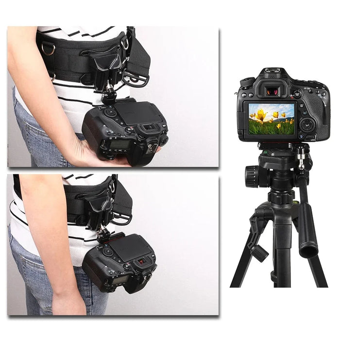 B025 Camera Tripod Gimbal Quick Release Plate for Hand Shoulder Strap Ball Head Lock - 5