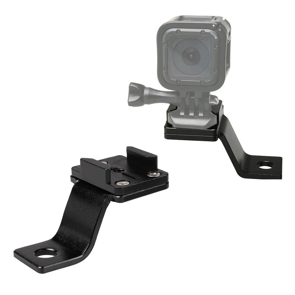 G082 For GoPro Action Camera Motorcycle Rearview Mirror Mount Bracket CNC Aluminum Alloy Camera Holder - Black - 2