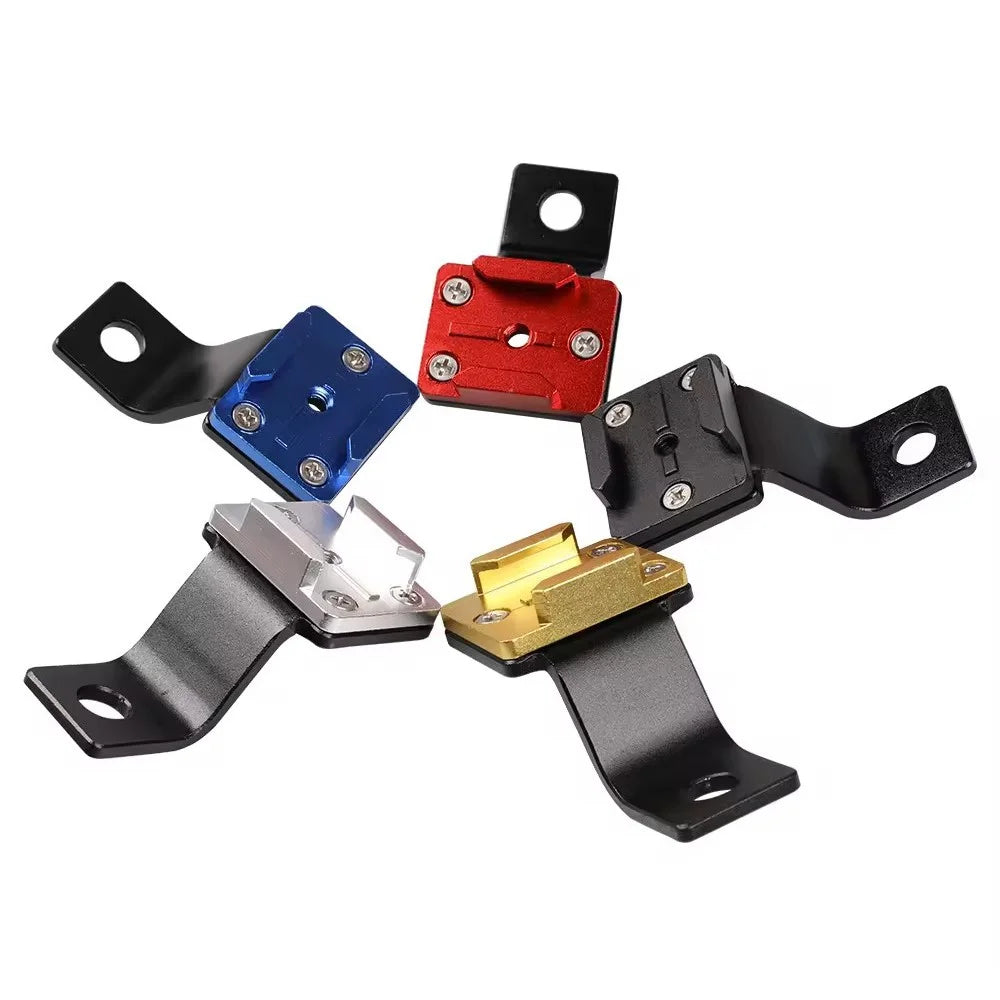 G082 For GoPro Action Camera Motorcycle Rearview Mirror Mount Bracket CNC Aluminum Alloy Camera Holder - Black - 5