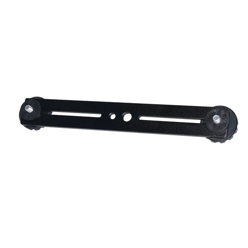 L084 1 / 4 Inch Dual Camera Mount Bracket Aluminum Alloy Extension Bar Bracket for DSLR LED Flash Light - 1