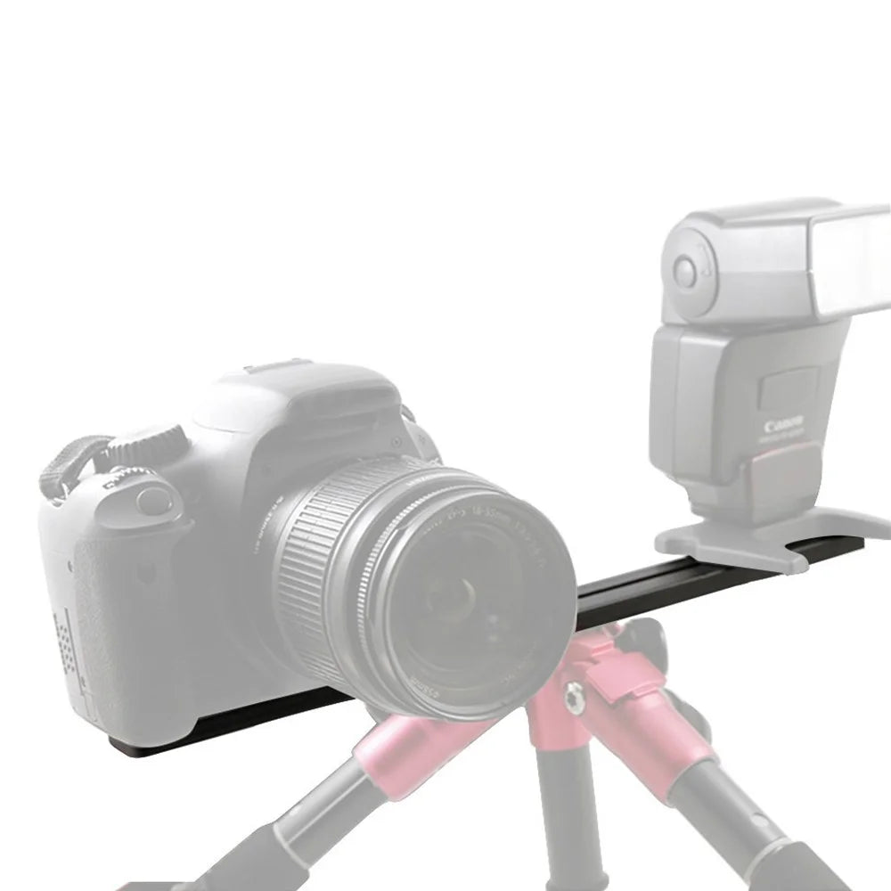 L084 1 / 4 Inch Dual Camera Mount Bracket Aluminum Alloy Extension Bar Bracket for DSLR LED Flash Light - 3