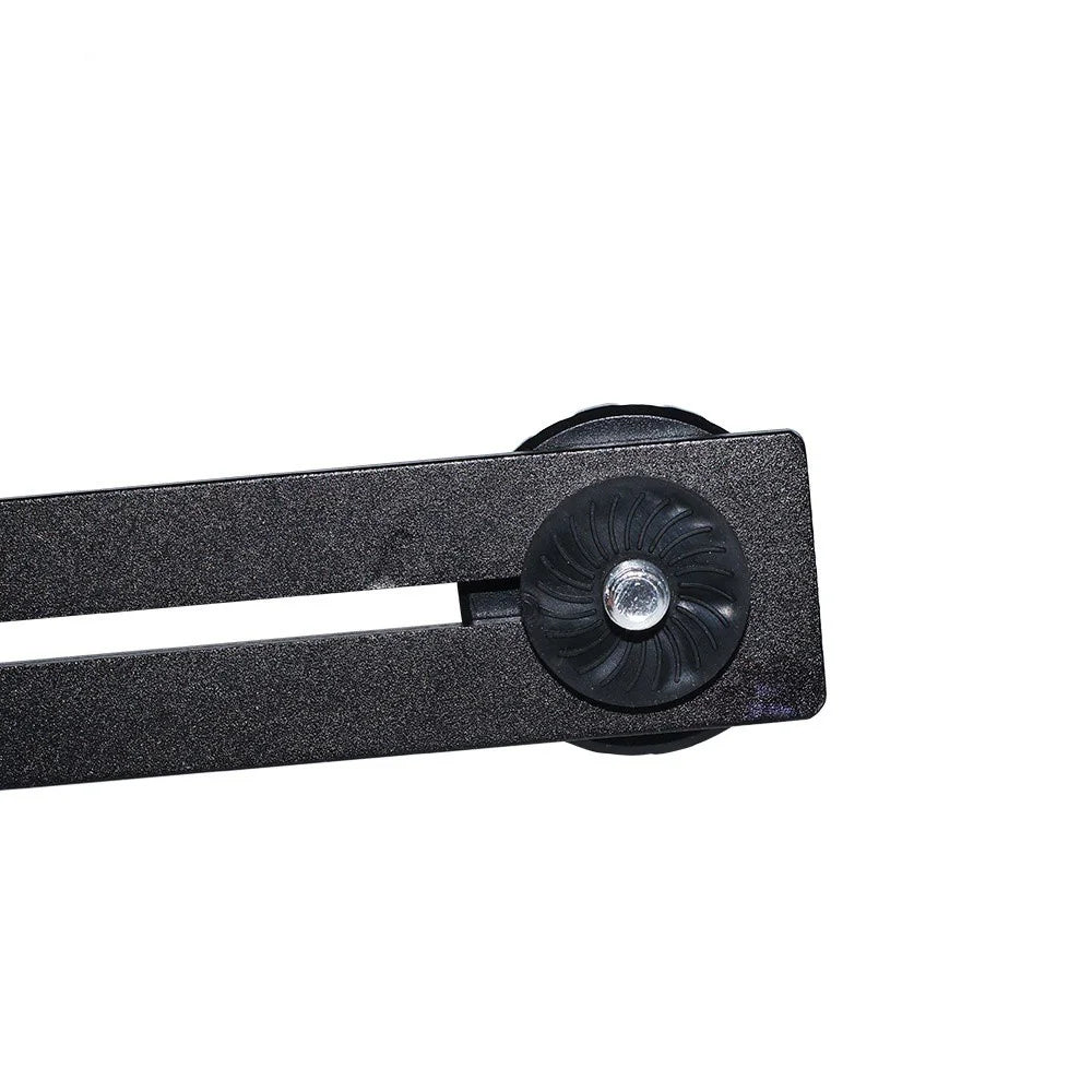 L084 1 / 4 Inch Dual Camera Mount Bracket Aluminum Alloy Extension Bar Bracket for DSLR LED Flash Light - 5