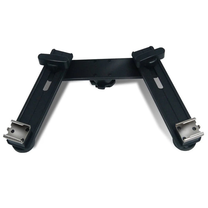E019 Dual Hot Shoe Extension Bar Mount LED Fill Light / Flash Bracket Camera Accessories - 1