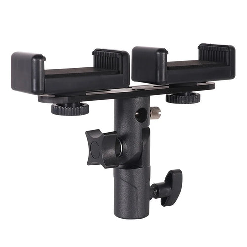 Z011 Dual Head Mobile Phone Clip 360-Degree Rotation Live Streaming Cellphone Mount Clamp - 1