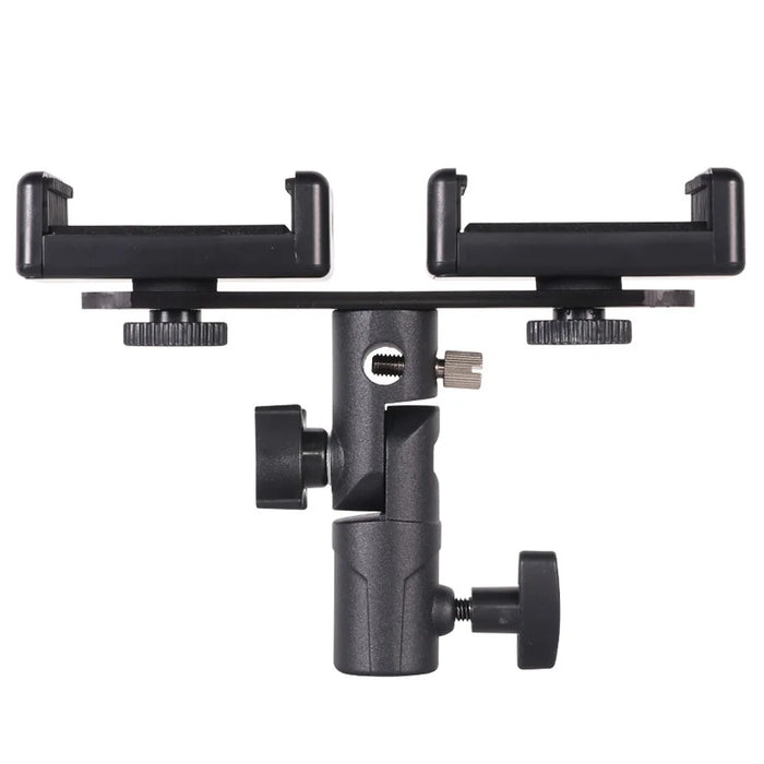 Z011 Dual Head Mobile Phone Clip 360-Degree Rotation Live Streaming Cellphone Mount Clamp - 3