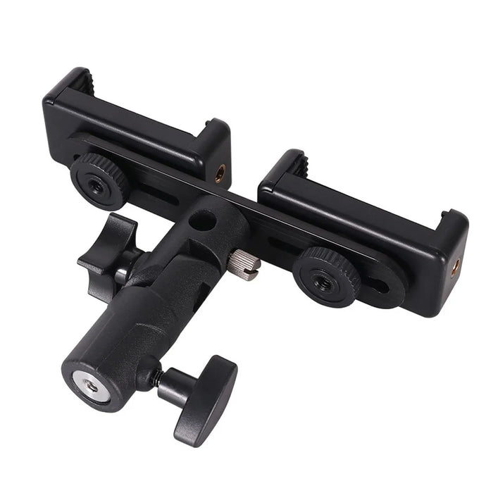 Z011 Dual Head Mobile Phone Clip 360-Degree Rotation Live Streaming Cellphone Mount Clamp - 6