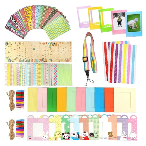 Desktop / Hanging 3-inch Photo Frame Sticker with Shoulder Strap for Fujifilm Instax Camera - 1