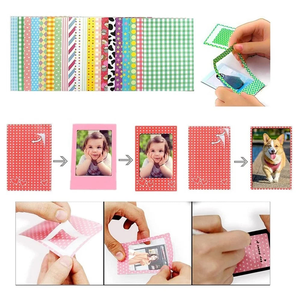 Desktop / Hanging 3-inch Photo Frame Sticker with Shoulder Strap for Fujifilm Instax Camera - 3