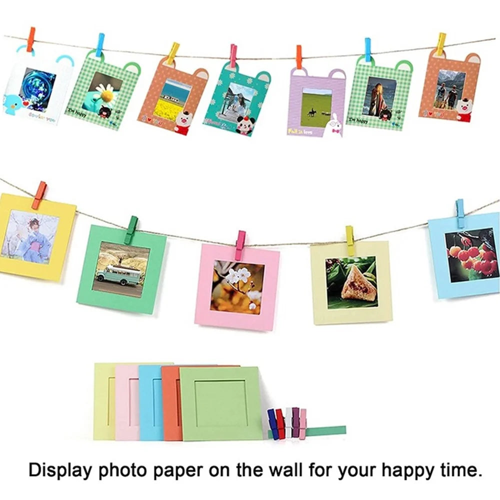 Desktop / Hanging 3-inch Photo Frame Sticker with Shoulder Strap for Fujifilm Instax Camera - 4