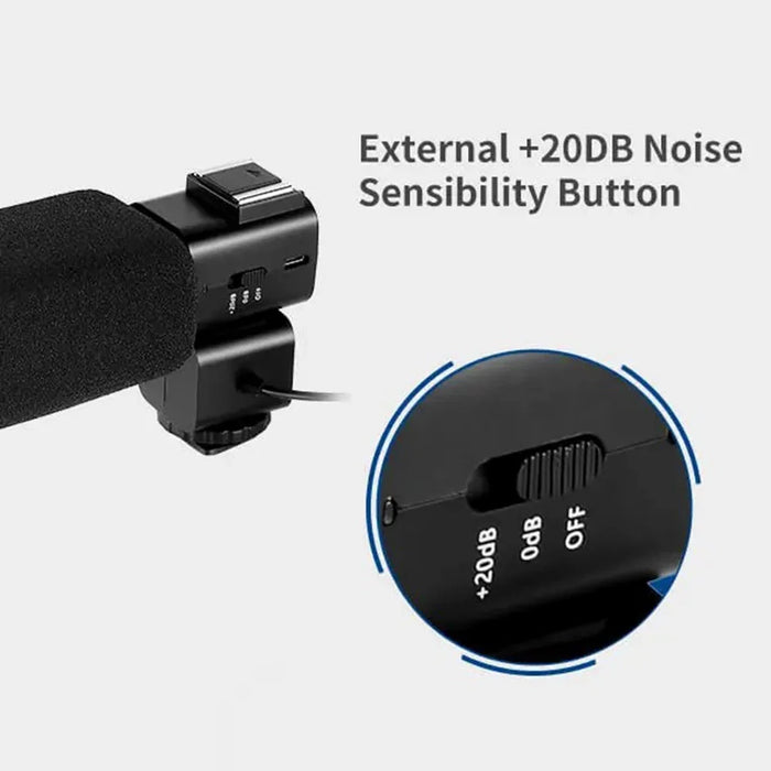 ORDRO CM530 Video Recording Microphone 3.5mm Stereo Plug Noise Reduction Mic for Camera - 7