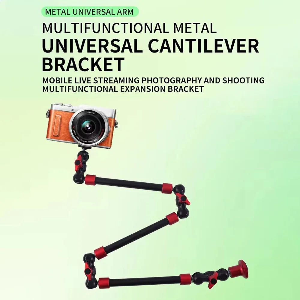 Z054 Camera Clamp Mount with Articulating Magic Arm Adjustable Metal Cantilever Bracket - 6