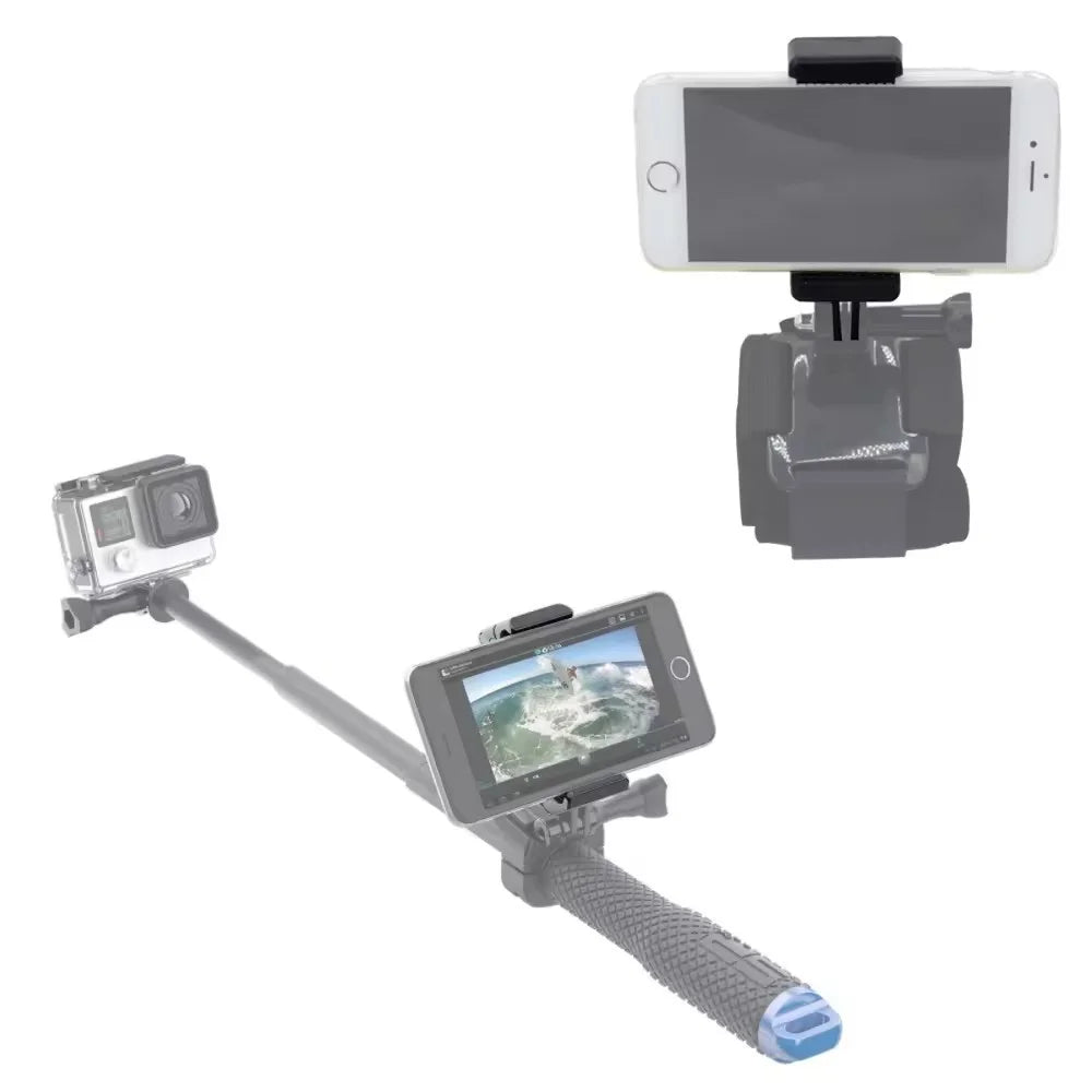 D012 for GoPro Hero 7 / 6 / 5 / 4 / 3 / 2 / 1 Retractable Tripod Phone Clip with 1  /  4" Screw Adapter - 6