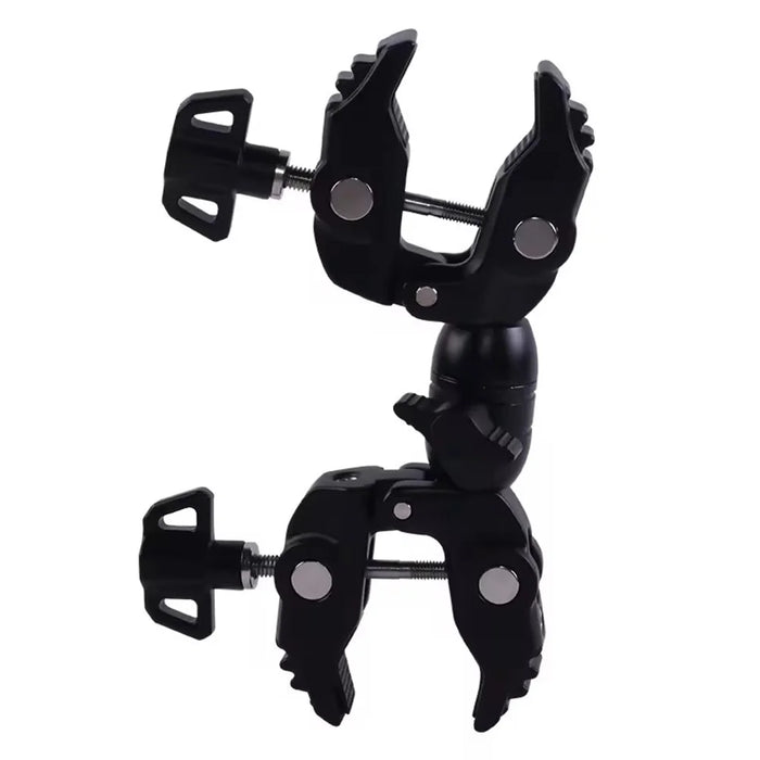 Z074 Double Camera Clamp Crab Plier Clip Bracket Mount Monitor Magic Arm Double Ball Head Adapter - 2