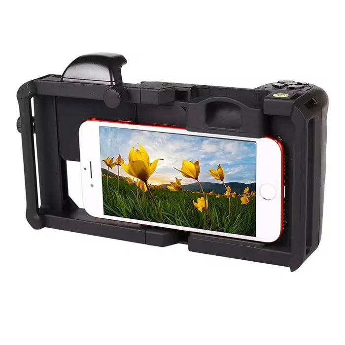 H038 Universal Phone Cage Video Stabilizer Grip Vlogging Video Recording Smartphone Frame - 4