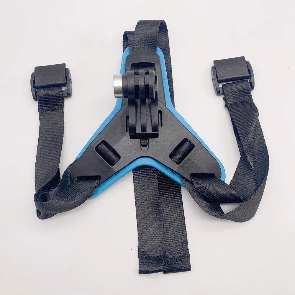 GR19 Motorcycle Helmet Mount Chin Bracket for GoPro Hero / Insta360 / SJCAM Action Cameras - Blue - 2