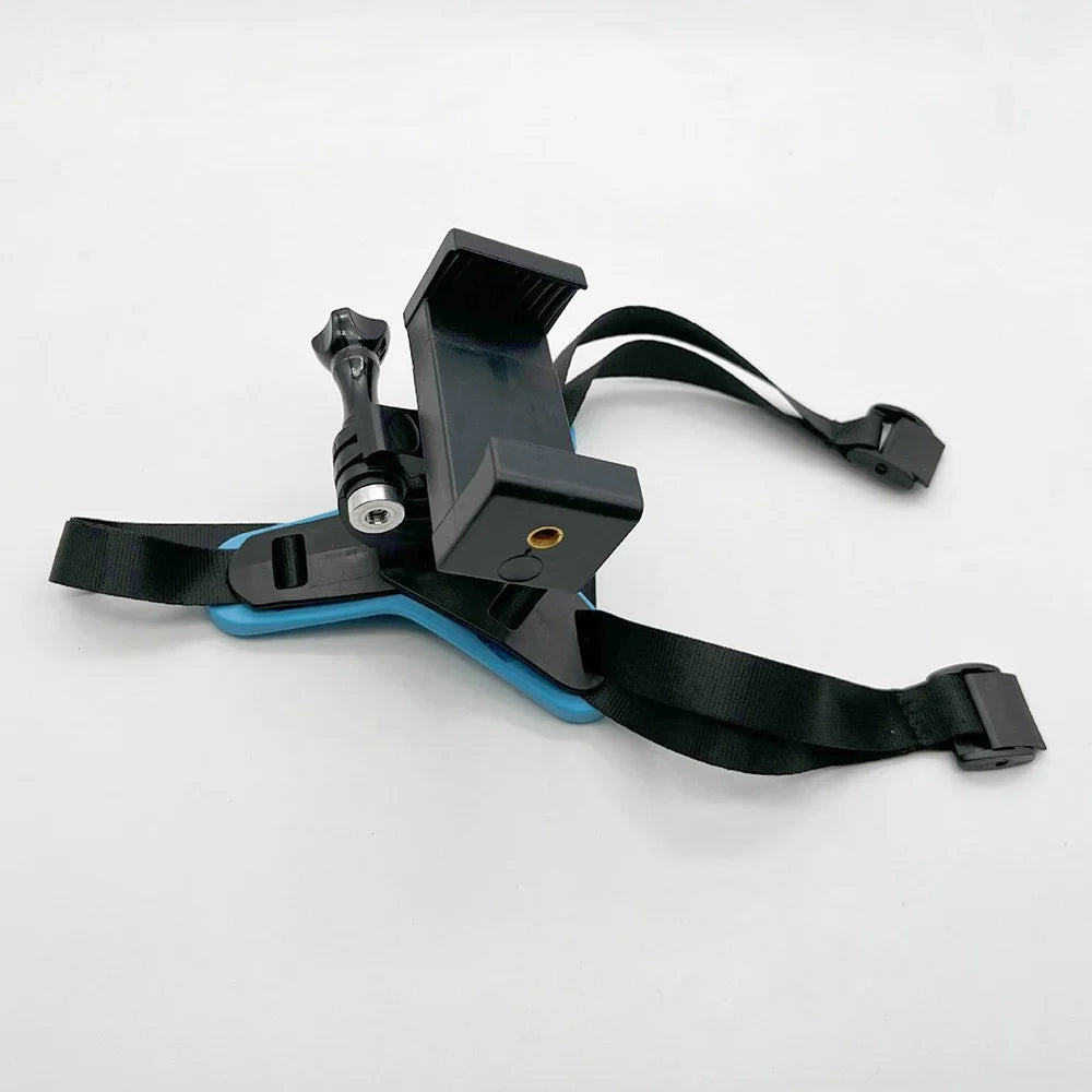 GR19 Motorcycle Helmet Mount Chin Bracket for GoPro Hero / Insta360 / SJCAM Action Cameras - Blue - 6