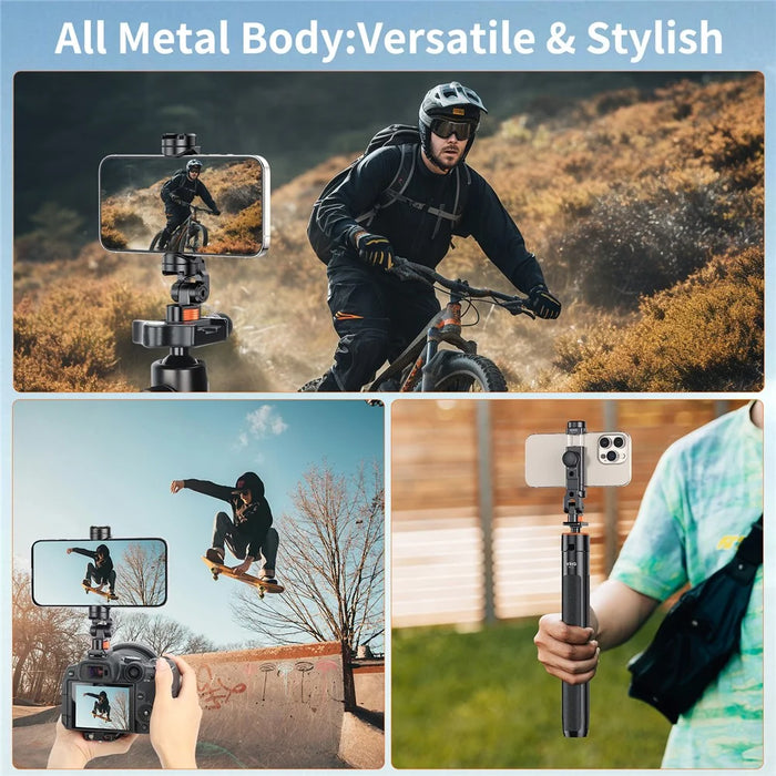 VRIG PH16 Metal Phone Clamp Tripod Mount Adapter Smartphone Clip Holder Bracket with Cold Shoe - 6