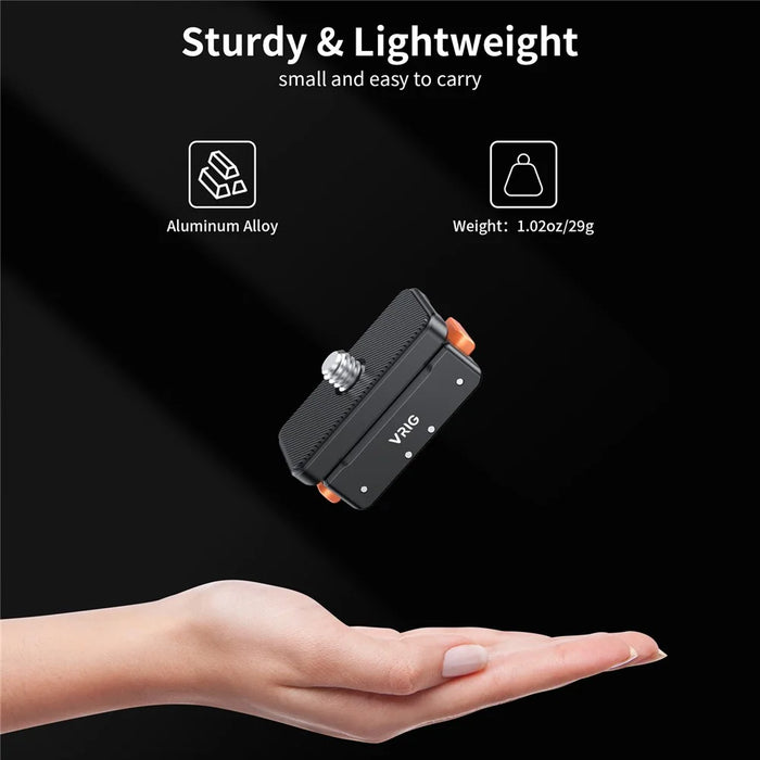 VRIG For Insta360 Ace Pro / DJI Osmo Action 4 / GoPro12 Magnetic Quick Release Plate Base Mount - 3