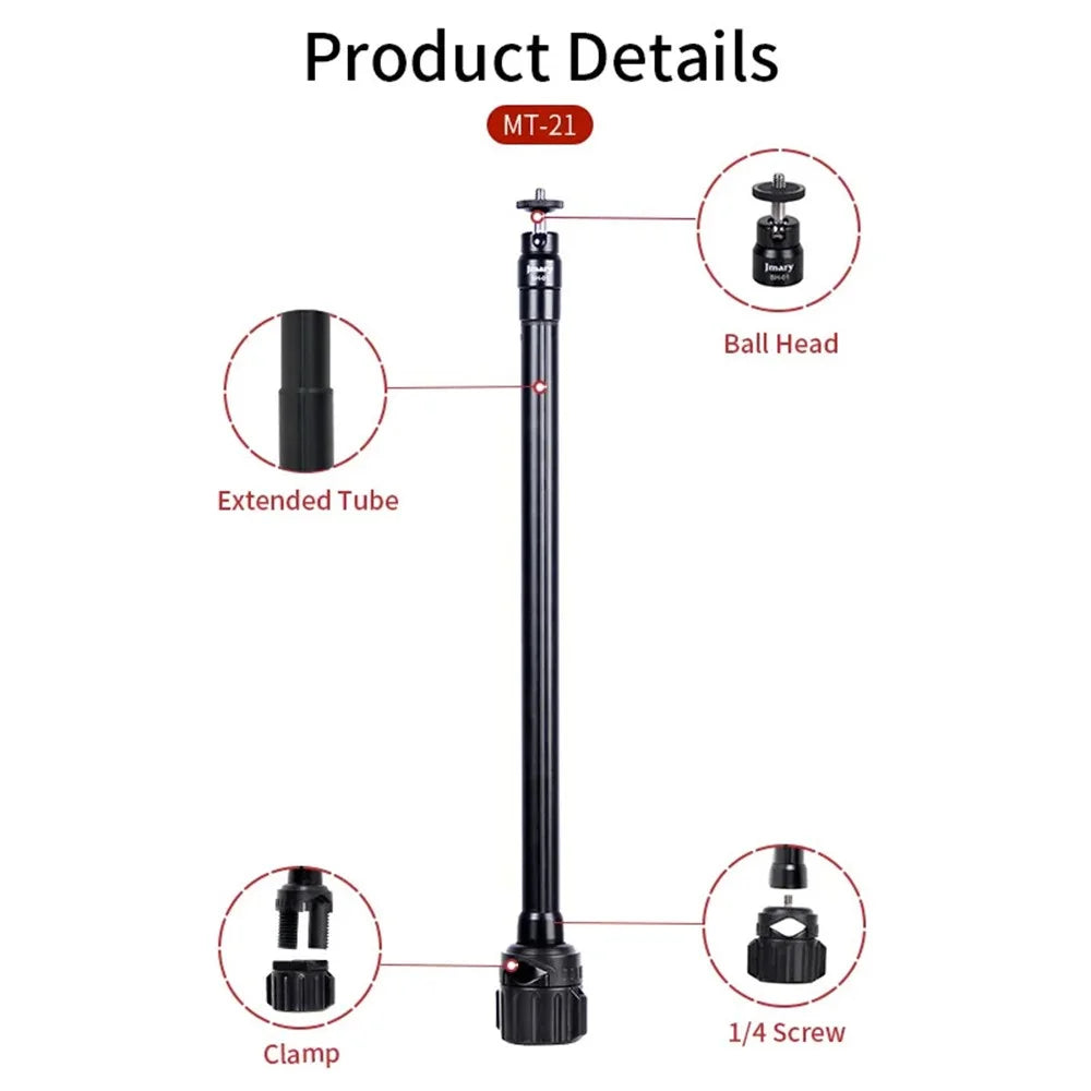JMARY MT-21 Desktop Livestream Shooting Arm Aluminum Alloy Tripod Extension Rod - 5